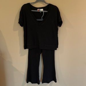 Free People beach ribbed sweater set